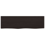 Bathroom Countertop Dark Brown 100x30x4 cm Treated Solid Wood