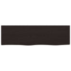 Bathroom Countertop Dark Brown 100x30x4 cm Treated Solid Wood