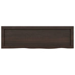 Bathroom Countertop Dark Brown 100x30x4 cm Treated Solid Wood