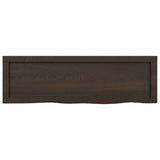 Bathroom Countertop Dark Brown 100x30x4 cm Treated Solid Wood - Top-Down View