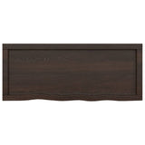 Bathroom Countertop Dark Brown 100x40x4 cm Treated Solid Wood - Top-Down View