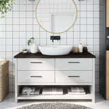 Bathroom Countertop Dark Brown 100x40x4 cm Treated Solid Wood