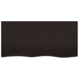 Bathroom Countertop Dark Brown 100x50x4 cm Treated Solid Wood