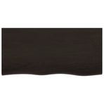 Bathroom Countertop Dark Brown 100x50x(2-6) cm Solid Wood