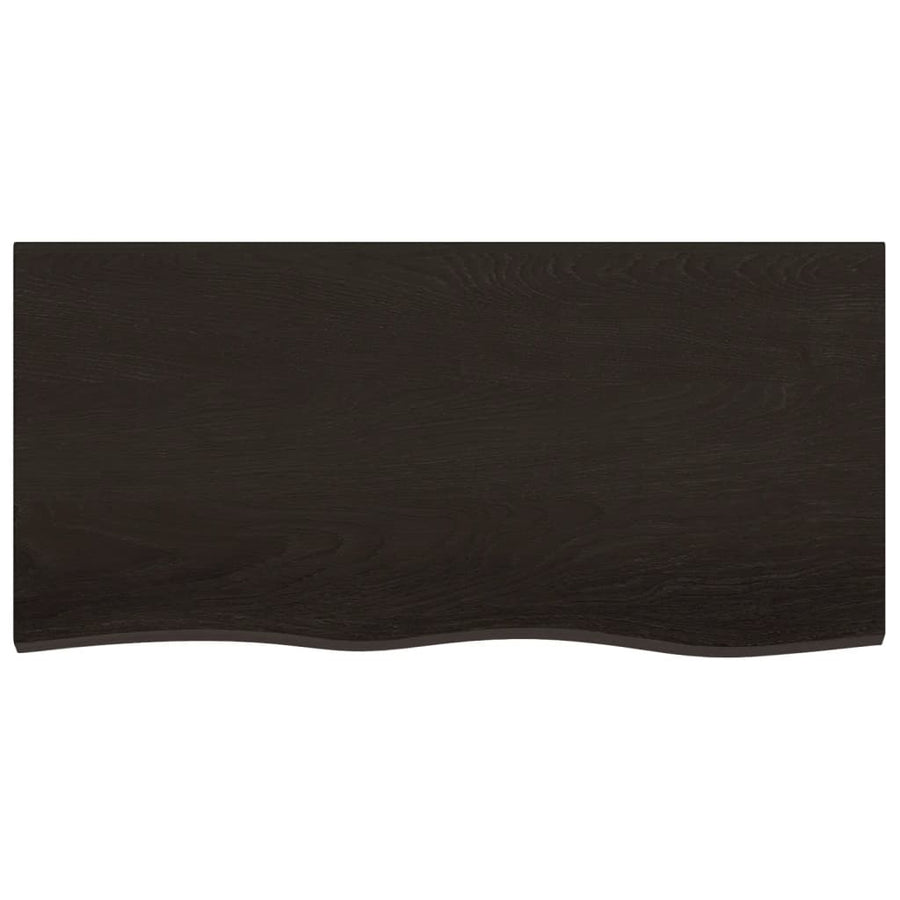 Bathroom Countertop Dark Brown 100x50x(2-6) cm Solid Wood
