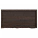 Bathroom Countertop Dark Brown 100x50x(2-6) cm Solid Wood