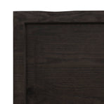 Bathroom Countertop Dark Brown 100x50x(2-6) cm Solid Wood