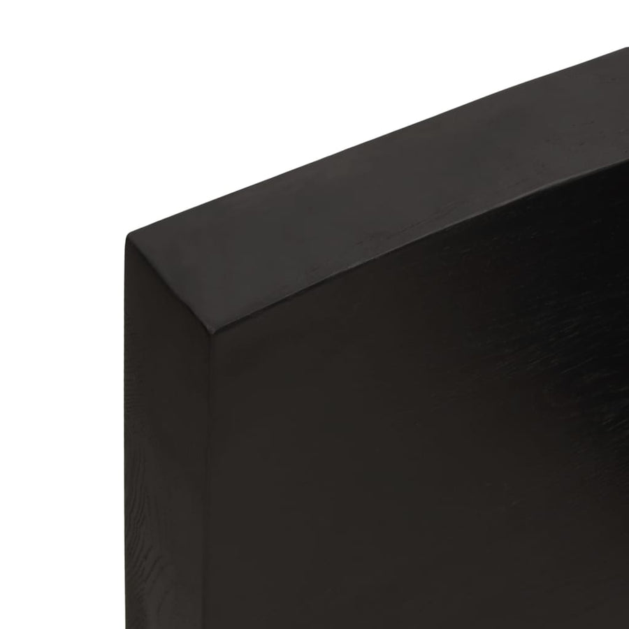 Bathroom Countertop Dark Brown 100x50x(2-6) cm Solid Wood