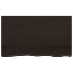Bathroom Countertop Dark Brown 100x60x(2-4) cm Solid Wood