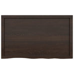 Bathroom Countertop Dark Brown 100x60x(2-4) cm Solid Wood