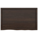 Bathroom Countertop Dark Brown 100x60x4 cm Treated Solid Wood - Top-Down View