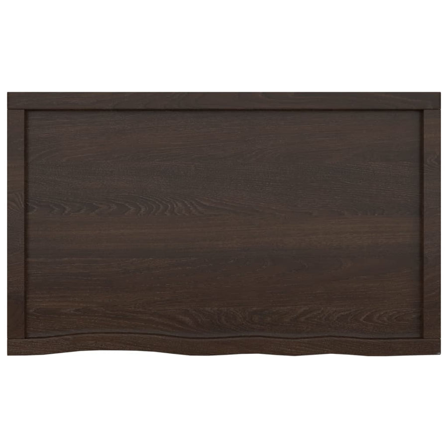 Bathroom Countertop Dark Brown 100x60x(2-4) cm Solid Wood