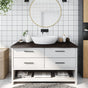 Bathroom Countertop Dark Brown 100x60x(2-4) cm Solid Wood