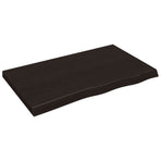 Bathroom Countertop Dark Brown 100x60x(2-6) cm Solid Wood