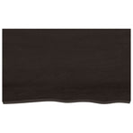 Bathroom Countertop Dark Brown 100x60x(2-6) cm Solid Wood