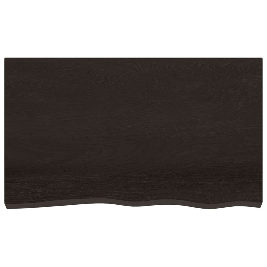 Bathroom Countertop Dark Brown 100x60x(2-6) cm Solid Wood
