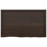Bathroom Countertop Dark Brown 100x60x6 cm Treated Solid Wood