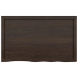 Bathroom Countertop Dark Brown 100x60x6 cm Treated Solid Wood - Top-Down View