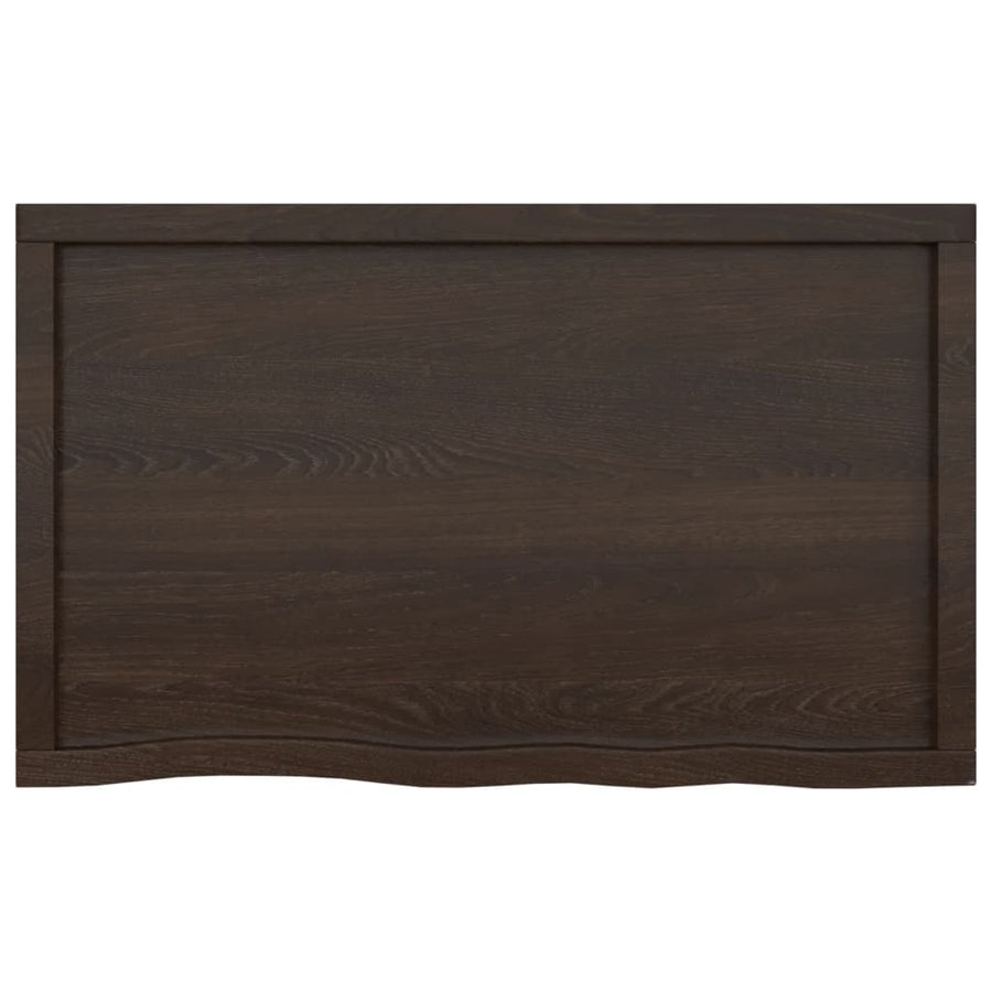 Bathroom Countertop Dark Brown 100x60x(2-6) cm Solid Wood