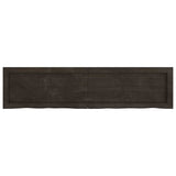 Bathroom Countertop Dark Brown 120x30x4 cm Treated Solid Wood - Top-Down View