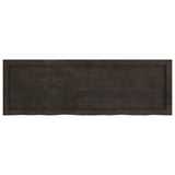 Bathroom Countertop Dark Brown 120x40x4 cm Treated Solid Wood - Side View