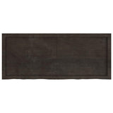 Bathroom Countertop Dark Brown 120x50x4 cm Treated Solid Wood - Side View