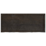Bathroom Countertop Dark Brown 120x50x6 cm Treated Solid Wood - Side View
