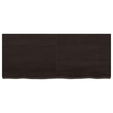 Bathroom Countertop Dark Brown 120x50x6 cm Treated Solid Wood