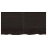 Bathroom Countertop Dark Brown 120x60x4 cm Treated Solid Wood