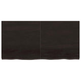 Bathroom Countertop Dark Brown 120x60x4 cm Treated Solid Wood - Top-Down View