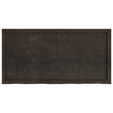 Bathroom Countertop Dark Brown 120x60x6 cm Treated Solid Wood - Top-Down View