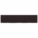 Bathroom Countertop Dark Brown 140x30x4 cm Treated Solid Wood