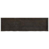 Bathroom Countertop Dark Brown 140x40x4 cm Treated Solid Wood - Top-Down View