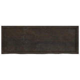 Bathroom Countertop Dark Brown 140x50x4 cm Treated Solid Wood - Side View
