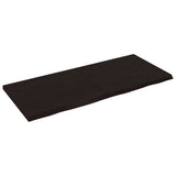 Bathroom Countertop Dark Brown 140x60x(2-4) cm Solid Wood