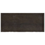Bathroom Countertop Dark Brown 140x60x4 cm Treated Solid Wood - Top-Down View