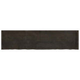 Bathroom Countertop Dark Brown 160x40x4 cm Treated Solid Wood - Top-Down View