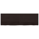 Bathroom Countertop Dark Brown 160x50x4 cm Treated Solid Wood