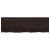 Bathroom Countertop Dark Brown 160x50x4 cm Treated Solid Wood - Side View