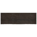 Bathroom Countertop Dark Brown 160x50x4 cm Treated Solid Wood - Top-Down View