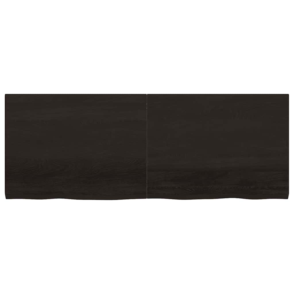 Bathroom Countertop Dark Brown 160x60x(2-4) cm Solid Wood