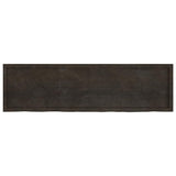 Bathroom Countertop Dark Brown 180x50x4 cm Treated Solid Wood - Side View