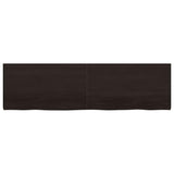 Bathroom Countertop Dark Brown 180x50x4 cm Treated Solid Wood - Top-Down View