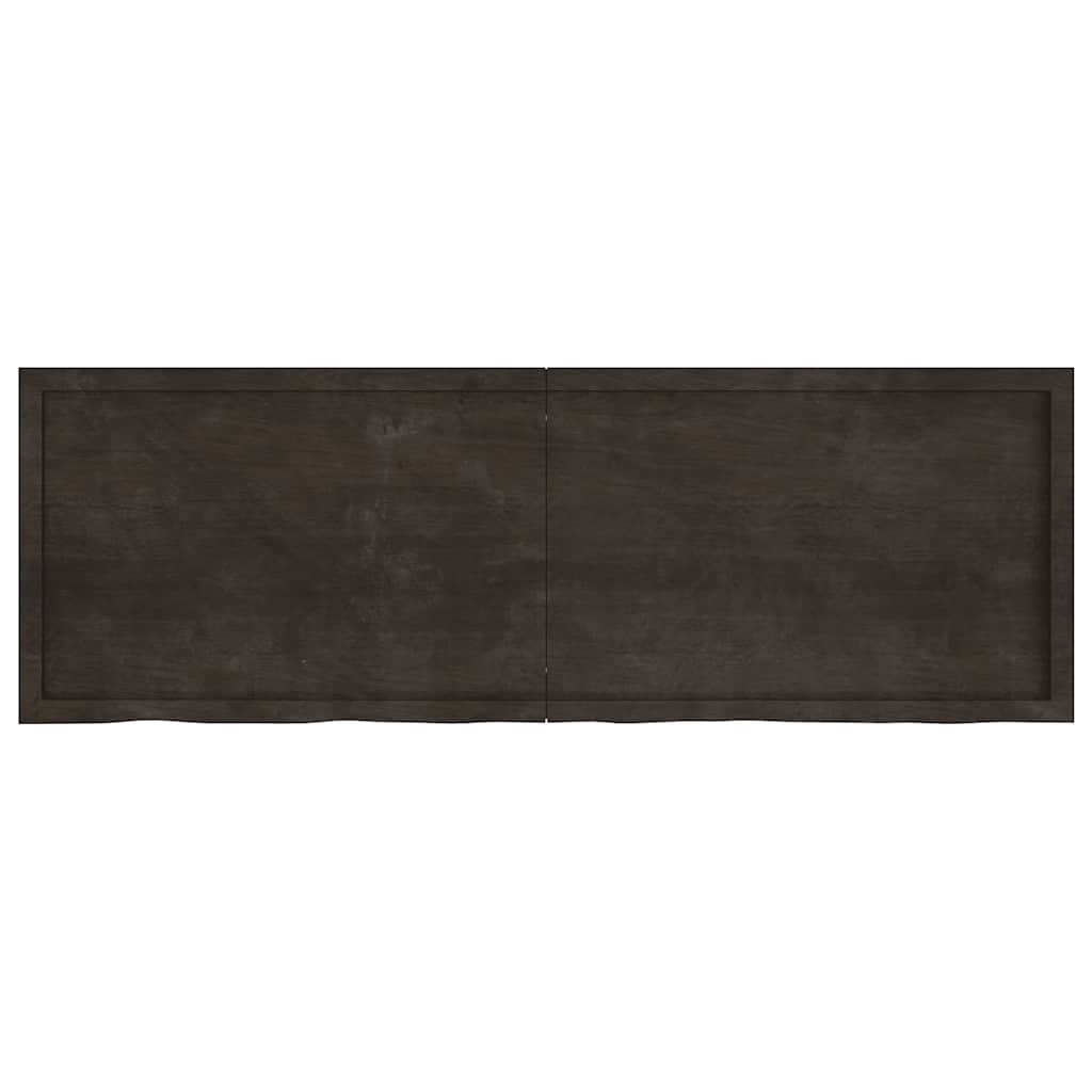 Bathroom Countertop Dark Brown 180x60x(2-4) cm Solid Wood