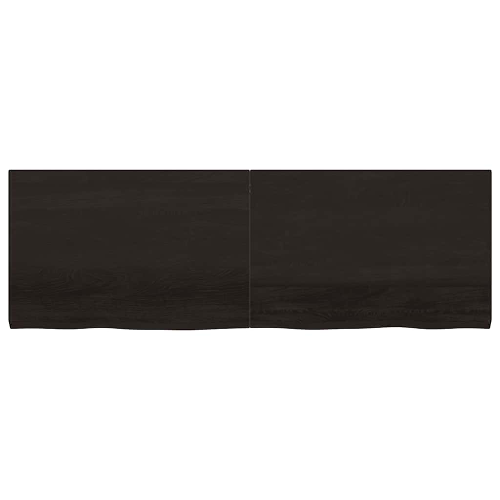 Bathroom Countertop Dark Brown 180x60x(2-4) cm Solid Wood
