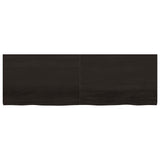 Bathroom Countertop Dark Brown 180x60x4 cm Treated Solid Wood - Top-Down View