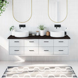 Bathroom Countertop Dark Brown 180x60x(2-4) cm Solid Wood