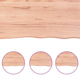 Table Top Light Brown 60x50x4 cm Treated Solid Wood Oak