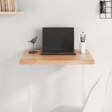 Table Top Light Brown 60x50x4 cm Treated Solid Wood Oak