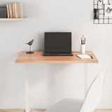 Table Top Light Brown 80x40x2 cm Treated Solid Wood Oak
